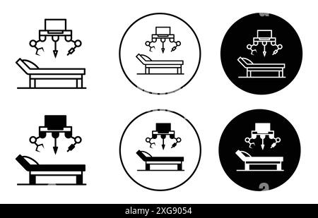 Robotic Surgery Icon Vektor Logo Set Sammlung für Web App ui Stock Vektor