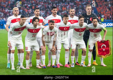 BERLIN, DEUTSCHLAND - 6. JULI 2024: Viertelfinalspiel der Euro 2024 Nederlands gegen die Türkei (Turkiye) 2:1. Nationalmannschaft der Türkei. Stockfoto