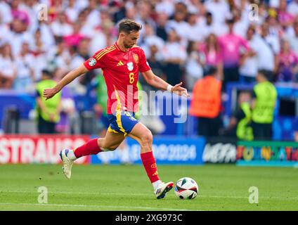 Fabian Ruiz, ESP 8 im Viertelfinalspiel DEUTSCHLAND - SPANIEN 1-2 N.V. der UEFA-Europameisterschaft 2024 am 5. Juli 2024 in Stuttgart. Fotograf: Peter Schatz Stockfoto