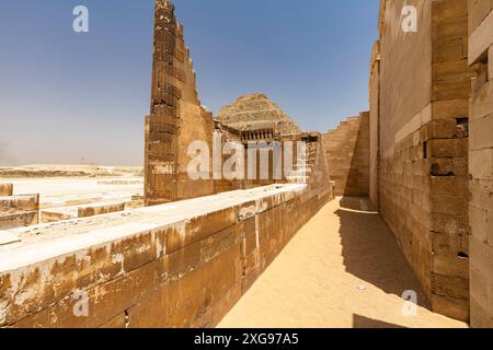 Sakkara (Sakkara), Stufenpyramide von Djoser (Djeser, Zoser), Tempel T, Gizeh, Ägypten, Nordafrika, Afrika Stockfoto