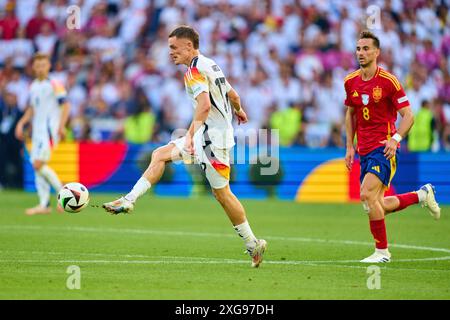 Florian Wirtz, Nr. 17 DFB im Viertelfinalspiel DEUTSCHLAND - SPANIEN 1-2 N.V. der UEFA-Europameisterschaft 2024 am 5. Juli 2024 in Stuttgart. Fotograf: Peter Schatz Stockfoto