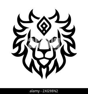 Manticore-Symbol oder modernes Liniensymbol. Vektorgrafik und Ikonendesign mit auffälligen Konturen. Schwarz-weiß Pixel Perfect minimalistisches Symbol isoliert wh Stock Vektor