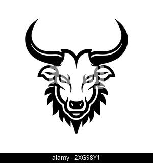 Minotaur-Symbol oder modernes Liniensymbol. Vektorgrafik und Ikonendesign mit auffälligen Konturen. Schwarz-weiß Pixel Perfect minimalistisches Symbol isoliert weiß Stock Vektor