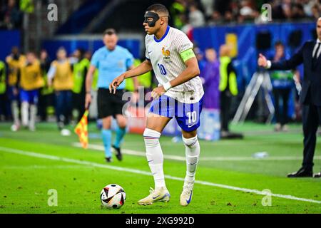 Hamburg, Frankreich, Deutschland. Juli 2024. Kylian MBAPPE aus Frankreich während des Spiels zur UEFA Euro 2024 zwischen Portugal und Frankreich am 5. Juli 2024 im Volksparkstadion in Hamburg. (Kreditbild: © Matthieu Mirville/ZUMA Press Wire) NUR REDAKTIONELLE VERWENDUNG! Nicht für kommerzielle ZWECKE! Stockfoto