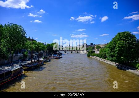 Der Fluss Seine, Paris Stockfoto