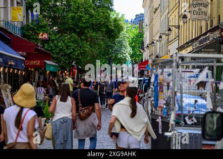 Belebte Straßen Von Paris Stockfoto