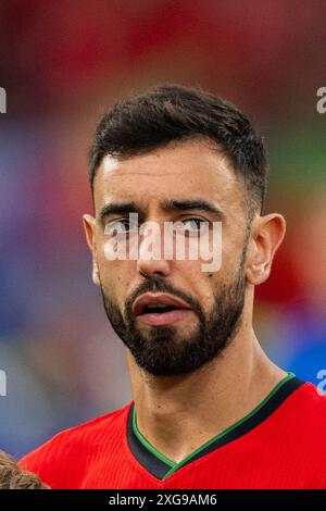 Hamburg, Deutschland. Juli 2024. Bruno Fernandes aus Portugal war beim Viertelfinalspiel der UEFA Euro 2024 zwischen Portugal und Frankreich im Volksparkstadion in Hamburg zu sehen. Stockfoto