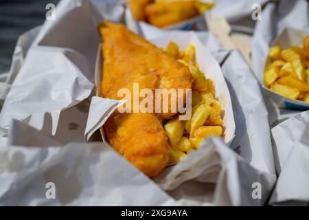 Englischen Fisch & Chips Stockfoto