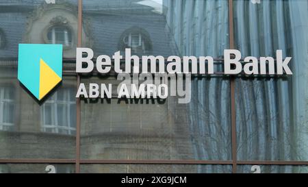 Die Bethmann Bank in Frankfurt (Hauptsitz) ist eine deutsche Privatbank und Tochtergesellschaft der niederländischen ABN AMRO Bank N.V. Financial Business in Deutschland Stockfoto