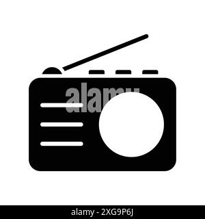 Vektordesign-Vorlage für Funksymbole in weißem Hintergrund Stock Vektor