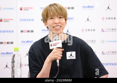 Tokio, Japan. Juli 2024. Saki Hayashi (JPN) Basketball : Mitsui Fudosan Cup 2024 Basketball Internationales Freundschaftsspiel zwischen Japan und Neuseeland in der Ariake Arena in Tokio, Japan . Quelle: YUTAKA/AFLO SPORT/Alamy Live News Stockfoto