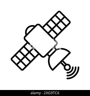 Designvorlage für Satellitensymbole in weißem Hintergrund Stock Vektor