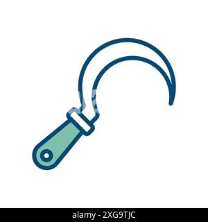 Sickle-Symbol-Vektor-Designvorlage in weißem Hintergrund Stock Vektor