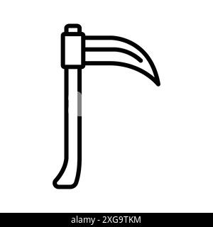 Sickle-Symbol-Vektor-Designvorlage in weißem Hintergrund Stock Vektor