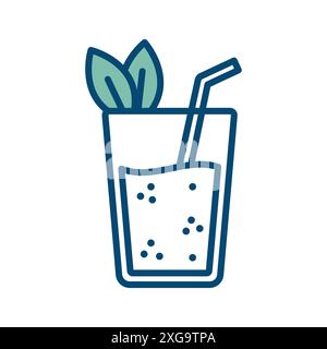 Smoothie-Symbol-Vektor-Designvorlage in weißem Hintergrund Stock Vektor