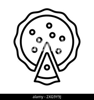 Tortensymbol Vektor-Designvorlage in weißem Hintergrund Stock Vektor