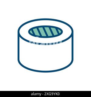 Sushi-Symbol-Vektor-Designvorlage in weißem Hintergrund Stock Vektor