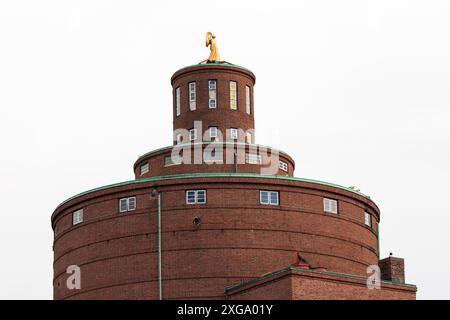 Rundes Silo in Eckernförde, Deutschland Stockfoto