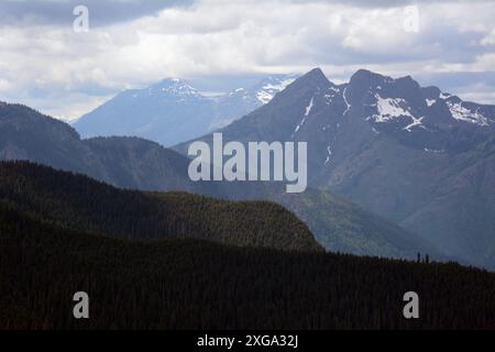 Die Gipfel und Grate der Hozameen Range in den Canadian North Cascade Mountains, E.C. Manning Provincial Park, British Columbia, Kanada. Stockfoto