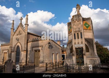 Modernistisches Mausoleum der Familie Bestard, 19th Jahrhundert, Friedhof Santa Maria, Mallorca, Balearen, Spanien Stockfoto