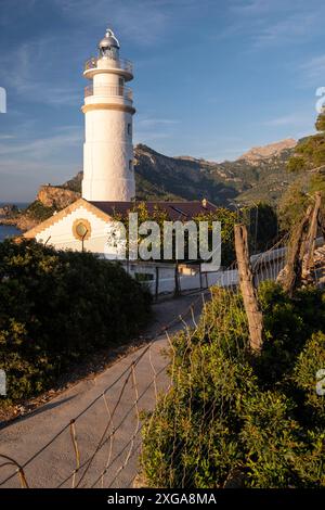 Cap Gros Lighthose, Soller Hafen, Mallorca, Balearen, Spanien Stockfoto