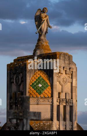 Modernistisches Mausoleum der Familie Bestard, 19th Jahrhundert, Friedhof Santa Maria, Mallorca, Balearen, Spanien Stockfoto