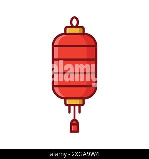 chinesische Laterne Icon Vektor Design Vorlage in weißem Hintergrund Stock Vektor