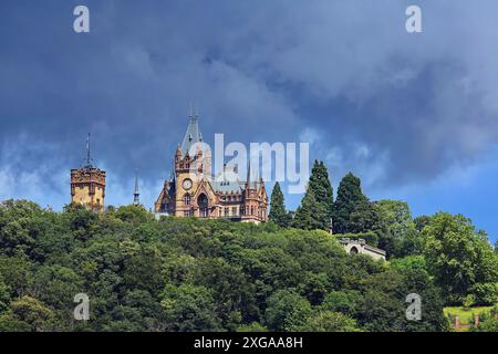 Schloss Drachenburg am Drachenfels bei Königswinter Stockfoto