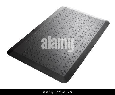 Nahaufnahme der schwarzen Gummimatte. Stockfoto