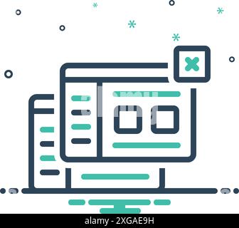 Symbol für Schließen, Abschluss Stock Vektor