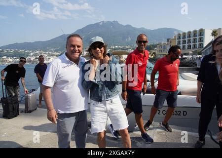 Ischia 7. Juli 2024 erste Ankunft in Ischia für das Ischia Global Festival Gianna Nannini in Regina Isabella in Lacco Ameno. Stockfoto