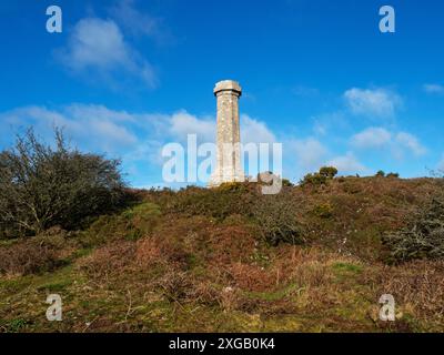 Hardy Monument on Black Down bei Portesham, Dorset, England, Großbritannien, Februar 2022 Stockfoto