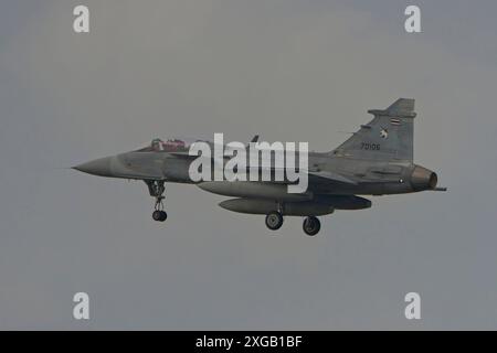 Die Royal Thai Air Force JAS 39 Gripen war abgereist, um an der Übung Pitch Black in Australien teilzunehmen. Stockfoto