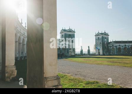 Der Innenhof der Villa Manin in Passariano, Codroipo, Udine Stockfoto