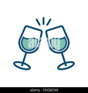 Weinsymbol Vektor-Designvorlage in weißem Hintergrund Stock Vektor