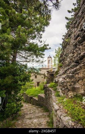 Die Kirche im Dorf Pennabilli Stockfoto