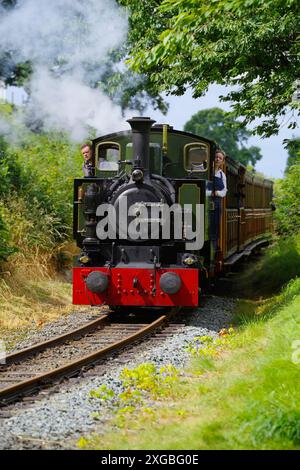 Nr. 7, Tom Rolt, Tal y Llyn, Schmalspurlokomotive, Dampflokomotive. Stockfoto