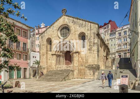 Kirche von Santiago in der Stadt Coimbra, Portugal, Europa Stockfoto