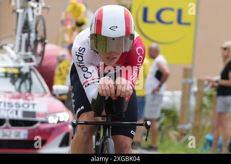 Axel Zingle von Cofidis während der Tour de France 2024, Stage 7, Einzelzeitfahren, Nuits-Saint-Georges - Gevrey-Chambertin (25,3 km) am 5. Juli 2024 in Gevrey-Chambertin, Frankreich - Foto Laurent Lairys / DPPI Stockfoto