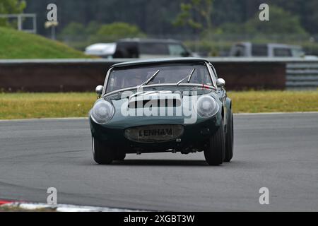 Ben Colburn, Lenham Healey Sprite GT, eine Veranstaltung mit zwei unterschiedlichen Kategorien, HRDC Dunlop Allstars für Sport-, GT- und Touring-Fahrzeuge vor 1966. Das A Stockfoto