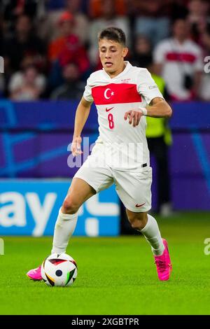 Berlin, Deutschland. Juli 2024. Die Türkei Arda Guler während des Fußball-Europameisterspiels 2024 zwischen den Niederlanden und der Türkei im Berliner Olympiastadion, Berlin, Deutschland - Samstag, den 06. juli 2024. Sport - Fußball . (Foto: Spada/LaPresse) Credit: LaPresse/Alamy Live News Stockfoto