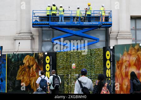 Trafalgar Square, London, Großbritannien. Juli 2024. National Gallery 200 Entwicklungsarbeiten. Quelle: Matthew Chattle/Alamy Live News Stockfoto