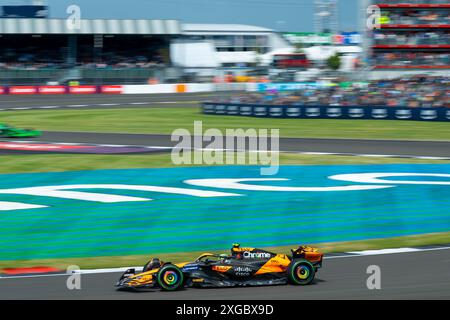 Silverstone (Towcester), Großbritannien, 07. Juli 2024, Lando Norris während des britischen Grand Prix Credit: Christopher Neve/Alamy Live News Stockfoto