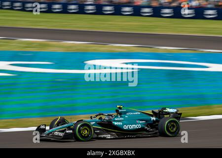 Silverstone (Towcester), Großbritannien, 07. Juli 2024, Fernando Alonso während des Großen Preises von Großbritannien Credit: Christopher Neve/Alamy Live News Stockfoto