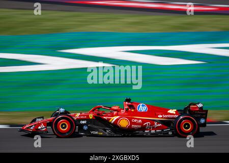 Silverstone (Towcester), Großbritannien, 07. Juli 2024, Charles Leclerc während des britischen Grand Prix Credit: Christopher Neve/Alamy Live News Stockfoto