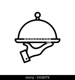 Food Tablett Symbol Vektor Design Vorlage in weißem Hintergrund Stock Vektor