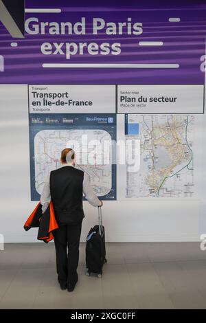 M14-VERLÄNGERUNG ZUM FLUGHAFEN ORLY Stockfoto