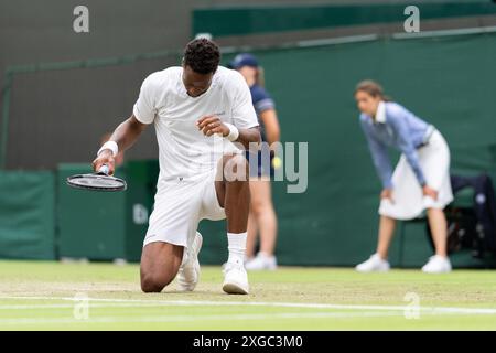 London, Großbritannien. Juli 2024. LONDON, VEREINIGTES KÖNIGREICH - 5. JULI: Gael Monfils aus Frankreich am 5. Tag der Meisterschaft Wimbledon 2024 im All England Lawn Tennis and Croquet Club am 5. Juli 2024 in London, Vereinigtes Königreich. (Foto: Marleen Fouchier/BSR Agency) Credit: BSR Agency/Alamy Live News Stockfoto