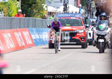 Erste Passage während des Giro d'Italia Women - Stage 2 Sirmione/Volta Mantovana, Straßenradrennen in Volta Mantovana, Italien, 08. Juli 2024 Stockfoto