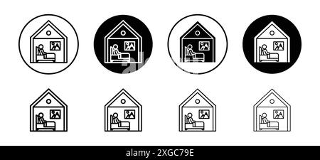 Accommodation Symbol Vektor Logo Set Kollektion für Web App ui Stock Vektor